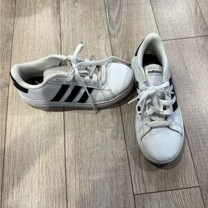 Boy’s Adidas White and Black Sneakers
